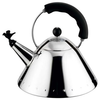 Alessi Wasserkessel 9093 B Bird Kettle, poliert / schwarz