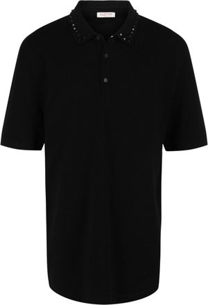 Valentino Rockstud Cotton Polo Shirt