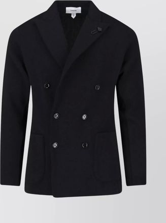 Lardini double-breasted blazer featuring notch lapel
