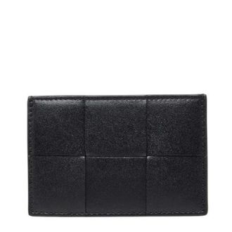 Bottega Veneta Pre-owned Wallets, male, Black, Size: ONE SIZE Pre-owned Cassette Maxi Intrecciato Leather Card Case
