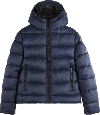 Fay Quilted Padded High Collar Hooded Coat