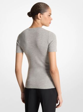 Michael Kors Cashmere Short-Sleeve Sweater