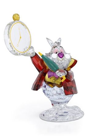 Swarovski x Disney Alice in Wonderland The White Rabbit Figurine in Red Multi at Nordstrom