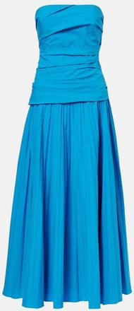 SIMKHAI Abito midi Arie in misto cotone senza spalline