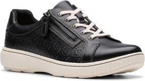 Clarks Caroline Rio Sneaker - Wide Width Available in Black Leather at Nordstrom Rack, Size 5.5
