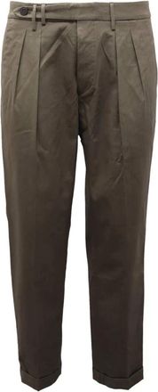 Michael Coal Groene broek gemaakt in Itali&euml; - Heren - Slim Fit Broeken - Groen - W36 - Broeken