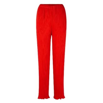 Sams&oslash;e & Sams&oslash;e Broeken, Dames, Oranje, XS, Polyester, Fridah Plisse Broek