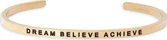 Mantraband Dream Believe Achieve bracelet in Yellow Gold at Nordstrom