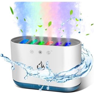 OEM Humidificador De Aire De 900 Ml, Humidificador De Ambiente Con Captaci&oacute;n Din&aacute;mica, 6 Boquillas Y 7 Colores Led, Ultra Silencioso (25 Db), Humidificado
