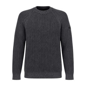 Roberto Ricci Design Gebreide trui met ronde hals - Heren - Truien - Blauw - Maat: XL