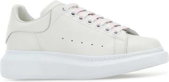 Alexander McQueen Womens White Leather Sneakers Whitewhite