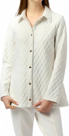 Joseph Ribkoff Long Sleeves Quilted Jacket In Vanilla