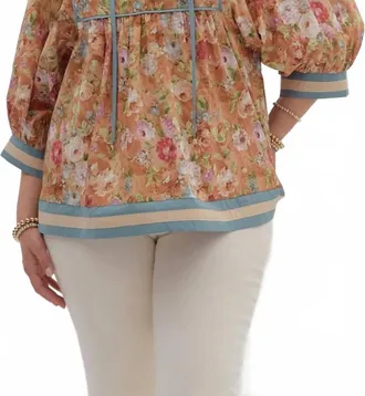 Entro Womens Marissa Top In Peach
