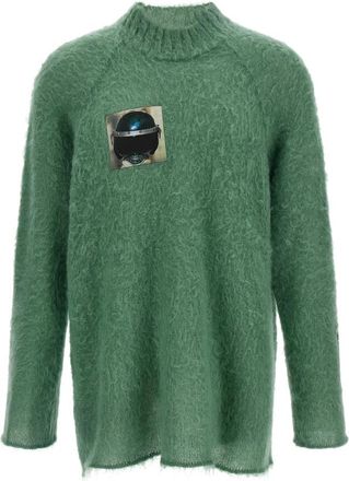 Undercover Uc 2E4904-2 Sweater - Heren - Coltruien - Groen - XL - Wol - Truien & Vesten