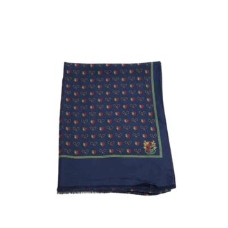 Dior Pre-owned Vintage Zijden Sjaal - Dames - Vintage Accessoires - Blauw - ONE Size - Vintage