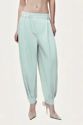 Nocturne Draped Harem Trousers in Mint Green at Nordstrom, Size X-Small
