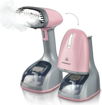 KASANOVA Ferro da stiro verticale pieghevole 1500 W rosa