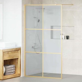 vidaXL vidaXL Parete Doccia Walk-in Oro 115 x 195 cm vetro temperato