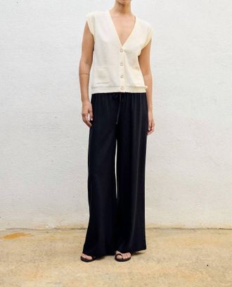 Sita Murt/ Button Down Waistcoat In Ivory