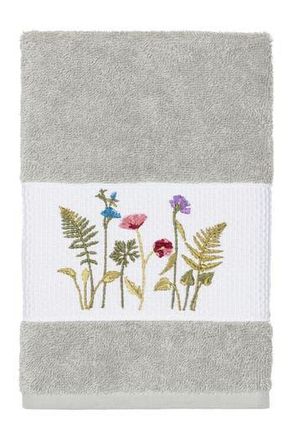 Linum Home Textiles Serenity Embellished Hand Towel - Light Grey at Nordstrom Rack