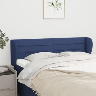 vidaXL Cabecero De Tela Azul 147x23x78/88 Cm Vidaxl