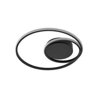 Lindby L&aacute;mpara de techo LED de Aluminio Negro