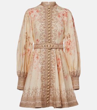 Zimmermann Abito corto Illuminate in lino