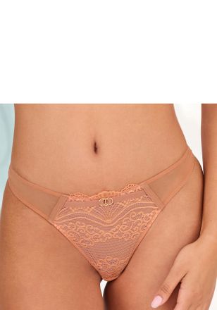 Lascana String LASCANA Eleonora, Damen, Gr. 32/34, braun (kupferfarben), Microfaser, Obermaterial: 90% Polyamid, 10% Elasthan, k&ouml;rpernah, Unterhosen String, m