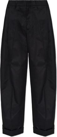 Dsquared2 Gekreukte broek - Heren - Straight fit broeken - Zwart - L - Katoen - Broeken