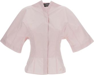 Jacquemus Moisson Shirt - Dames - Blouses - Roze - S - Katoen - Overhemden
