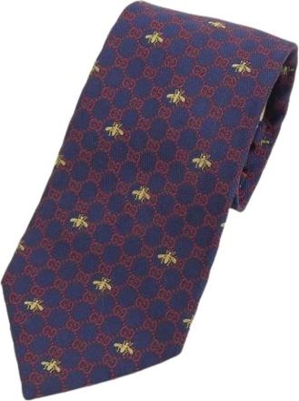 Gucci Pre-owned Accessories, male, Blue, Size: ONE SIZE Pre-owned Cravat