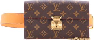 Louis Vuitton S Lock Pouch canvas heuptas met monogram - Bruin