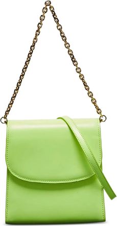 Folkloore Loop leren schoudertas - Groen