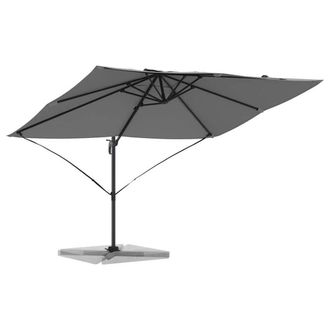 Berkfield Home Modern Cantilever Umbrella Anthracite Polyester, Powder-Coated St in Dark Grey