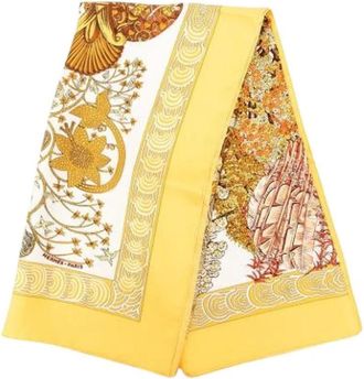 Herm&egrave;s Pre-owned Les Legendes de l Arbre Scarf - - Pre-owned - Donna - Giallo - ONE SIZE