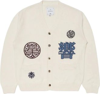 Edwin Cardigan Hibiki - - Knitwear - Uomo - Bianco - M