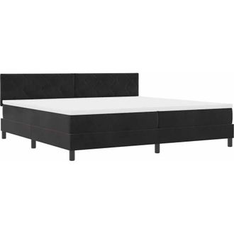 vidaXL Cama Con Somier Y Colch&oacute;n Con Colch&oacute;n Negro 200 X 200 Cm Tela Vidaxl