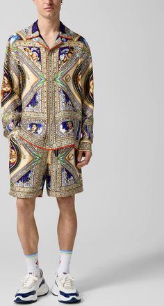 Casablanca Mens Musical Ceiling pure silk short