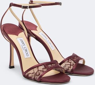 Jimmy Choo London Sandalias Leo de encaje