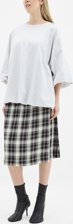 Acne Studios Womens Colourful tartan midi skirt