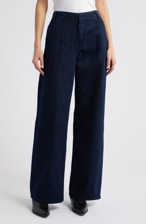 Re/Done Wide Leg Trouser Jeans in Cross Hatch Rinse at Nordstrom Rack, Size 24