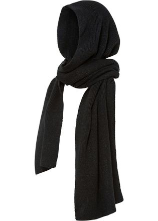 Bonprix Schal BONPRIX Kapuzenschal mit Glitzereffekt, Damen, schwarz, Obermaterial: 90% Polyacryl, 10% metallisierte Fasern, Modet&uuml;cher Schal, aus Polyacryl u