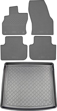OEM Audi Q3 Sportback Suv (5 Puertas) Desde Septiembre De 2019. Juego: Alfombrillas De Goma Para Coche + Alfombrilla Para Maletero