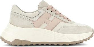 Hogan Veterschoenen met platte zool - Dames - Sneakers - Beige - 40 EU - Leer - Schoenen