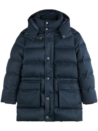 Fay M&eacute;lange Technical Twill Long Down Parka