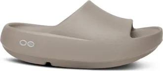Oofos OOahh Slide+ Slides Khaki 11 Mens/13 Womens