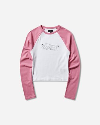 Vans Women s Y2K Star Raglan Longsleeve T-Shirt Pink Fizz