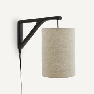 AM.PM Wandlamp met kap in dik linnen Jakom&eacute;