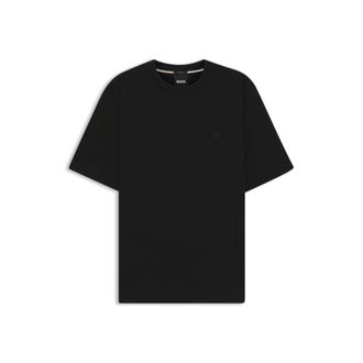 BOSS Mercerised-cotton T-shirt with Double B monogram