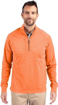 Cutter & Buck Adapt Eco Knit Heather Mens Quarter Zip Pullover